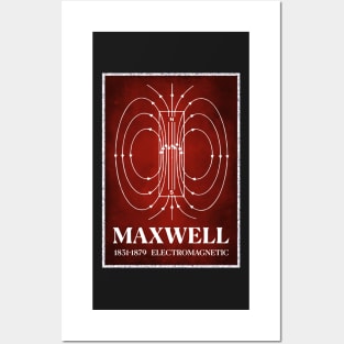 Magnetic lines James Clerk Maxwell electromagnetic waves Poster Posters and Art